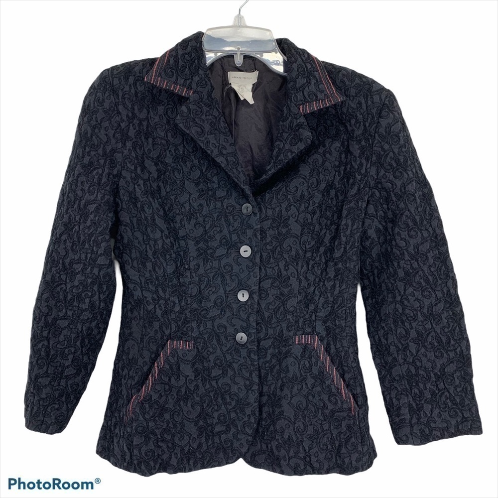 𝅺ARMAND Ventilo Textured Wool Silk Blazer Size Euro 42